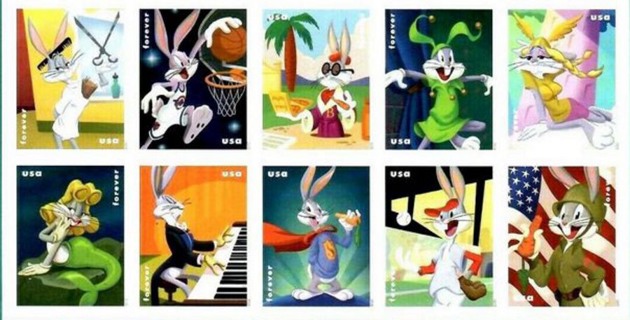 5494-5503 Forever Bugs Bunny Mint Block of 10  #5494-5503blk