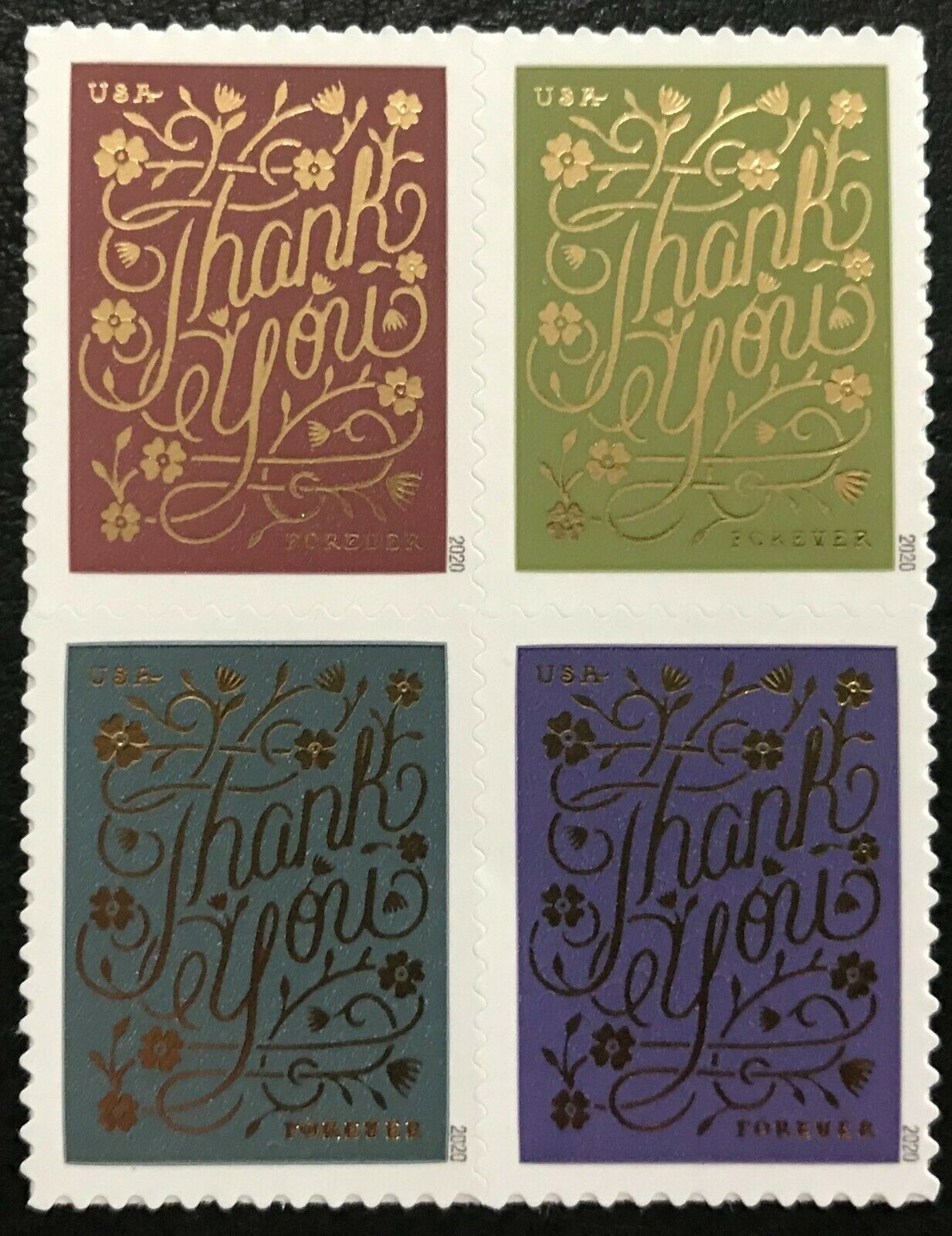 5519-5522  Forever Thank You Mint Block of 4 #5519-5522blk