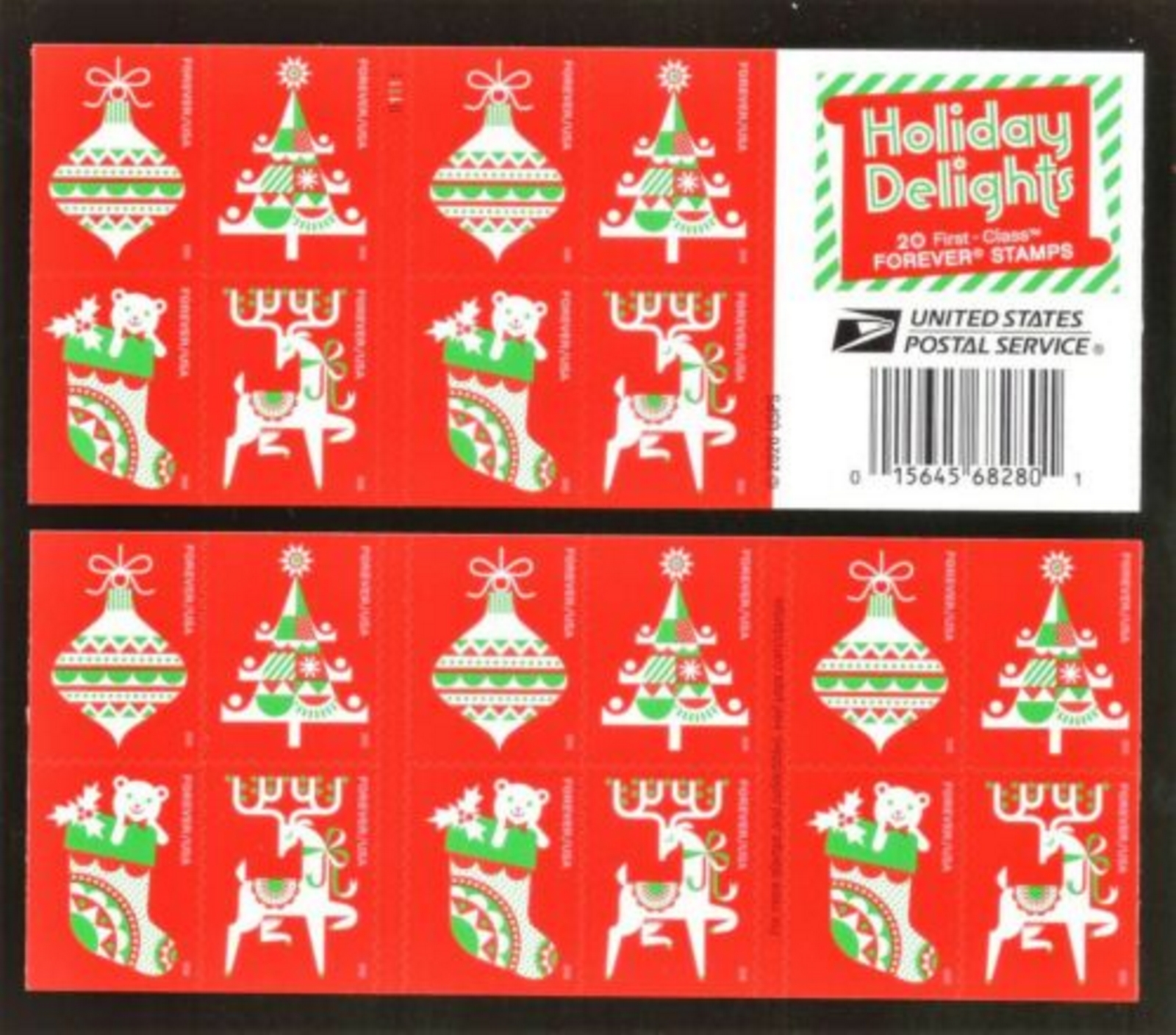5529a Forever Holiday Delights Mint Booklet of 20 #5529a