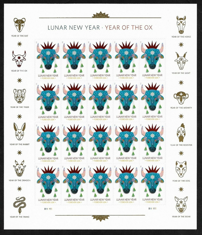 5556 Forever Lunar New Year Of The Ox Mint Sheet of 20 #5556sh