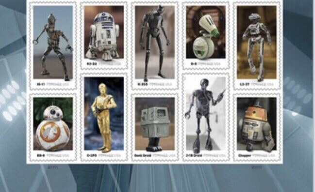 5573-82 Forever Star Wars Droids Mint Block of 10  #5573-82blk10