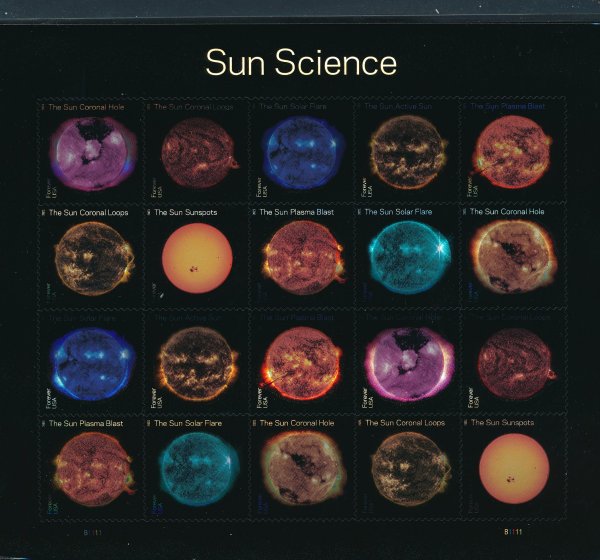 5598-5607sh Forever Sun Science Mint Sheet of 20 #5598-5607sh
