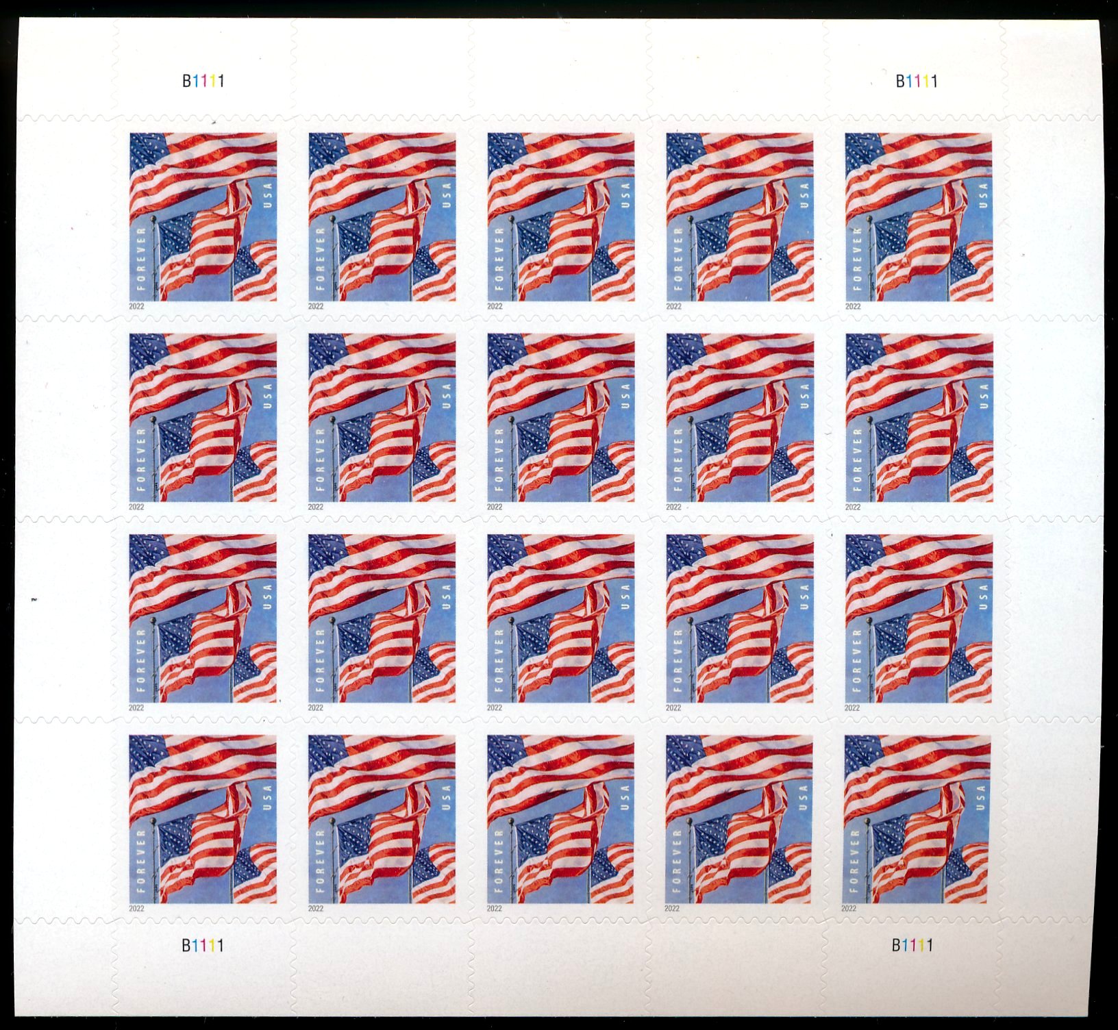 5654sh Forever Flags Mint Sheet of 20 #5654sh