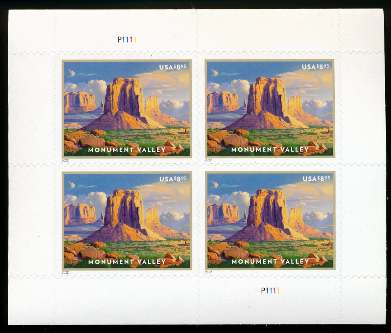 5666pb 8.95 Monument Valley Mint Pane of 4 #5666pb