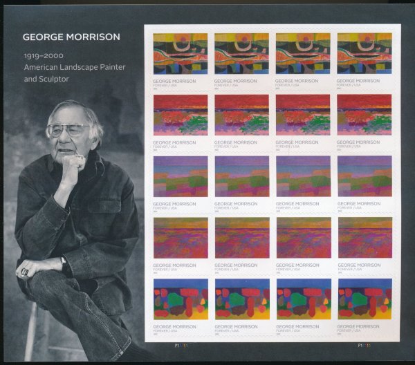 5688-5692sh Forever George Morrison Mint Sheet of 20 #5688-5692sh