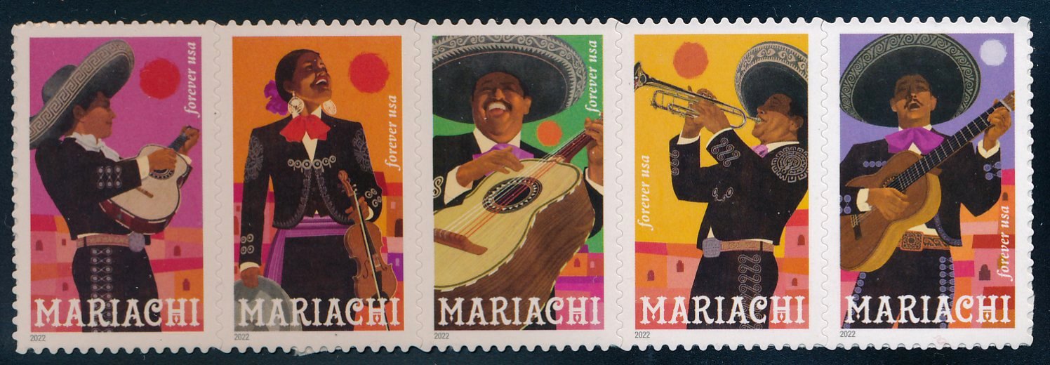 5703-5707 Forever Mariachi Mint Strip of (5) #5703-5707