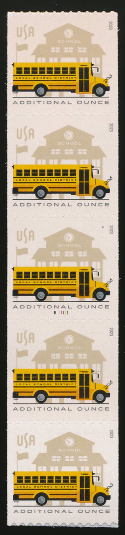 5741  .24 Coil Bus Mint NH PNC of 5 #5741pnc5
