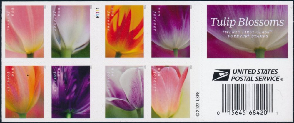 5777-86 Forever Tulip Blossom Mnh Double-sided Booklet of 20 #5777-86dsb