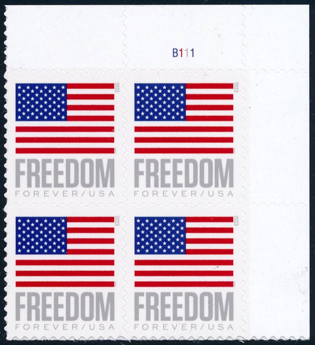 5787 Forever Freedom Flag MNH Plate Block #5787pb