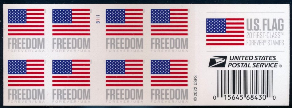 5791 Forever Freedom Flag MNH Double-sided Booklet of 20 #5791dsb