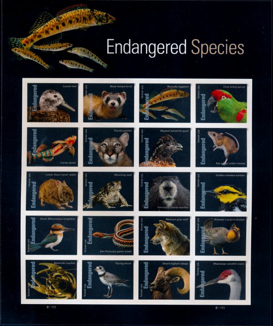 5799 Forever Endangered Species MNH Sheet of 20 #5799sh
