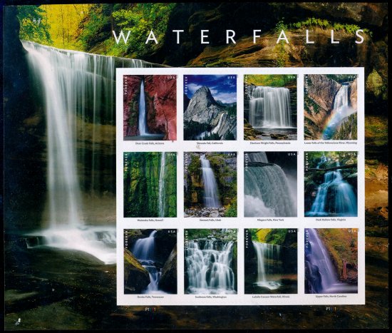 5800 Forever Waterfalls MNH Sheet of 12 #5800sh