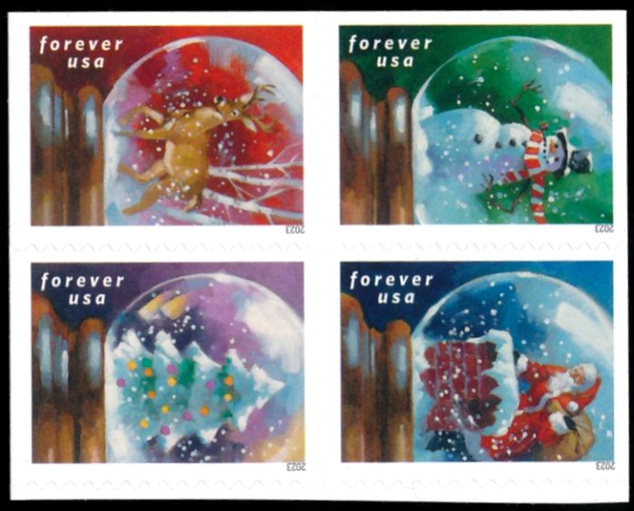 5816-19 Forever Snow Globes MNH Block of 4 #5816-19bl