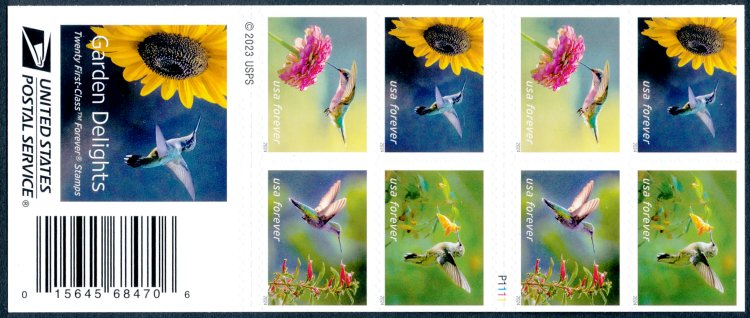 5845-48 Forever Garden Delights  MNH Doulbesided Booklet of 20 #5845-48dsb