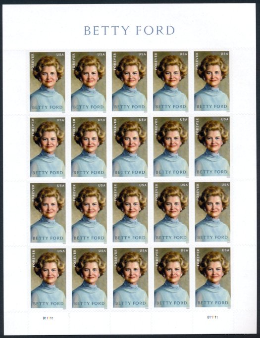 5852 Forever Betty Ford MNH Sheet of 20 #5852sh