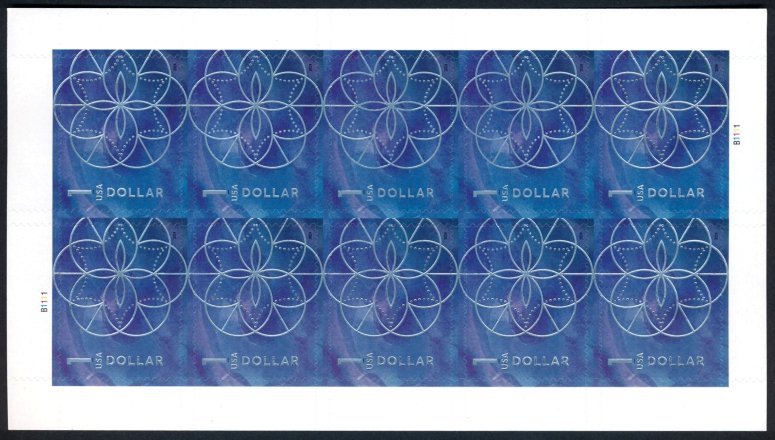 5853 1.00 Floral Geometry MNH Sheet of 10 #5853sh