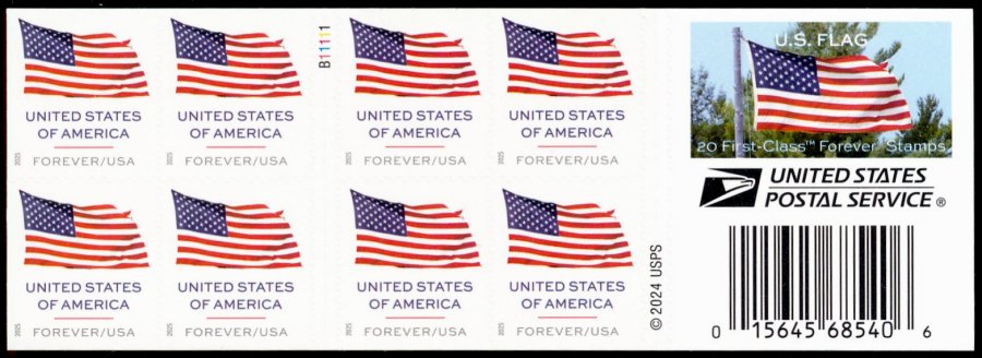 6021 .73 Flag Mint NH Double Sided Booklet of 20 #6021dsb