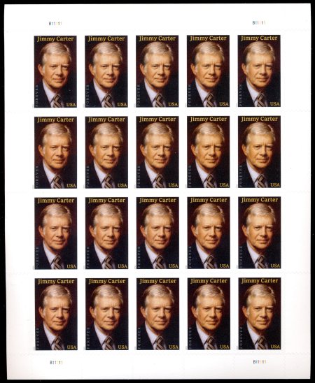 6043   .78 Forever Jimmy Carter  Mint NH Sheet of 20 #6043sh