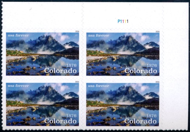 6052   .78 Forever Colorado Statehood  Mint NH Plate Block of 4 #6052pb