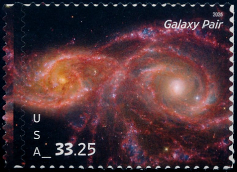 6057   33.25 Galaxy Pair  Mint NH Single #6057nh