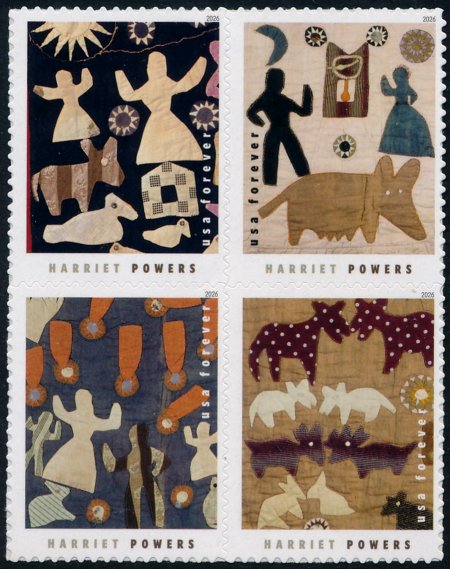 6058-61  .78 Forever Harriet Powers  Mint NH Block of 4 #6058-61blk