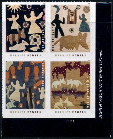 6058-61  .78 Forever Harriet Powers  Mint NH Plate Block of 4 #6058-61pb