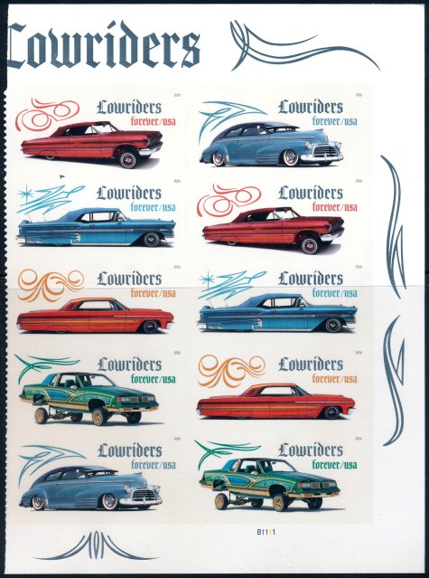 6062-66  .78 Forever Lowriders  Mint NH Plate Block of 10 #6062-66pb
