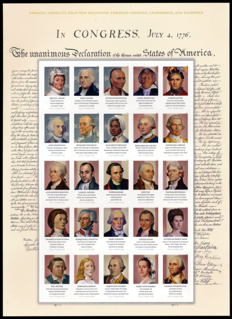 6068   .78 Forever Figures of the American Revolution  Sheet of 25 #6068sh