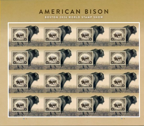 6099   .82 Forever American Bison Mint NH Sheet of 16 #6099sh