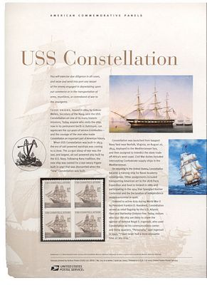 3869 37c USS Constellation Commemorative Panel CAT 715  #c715