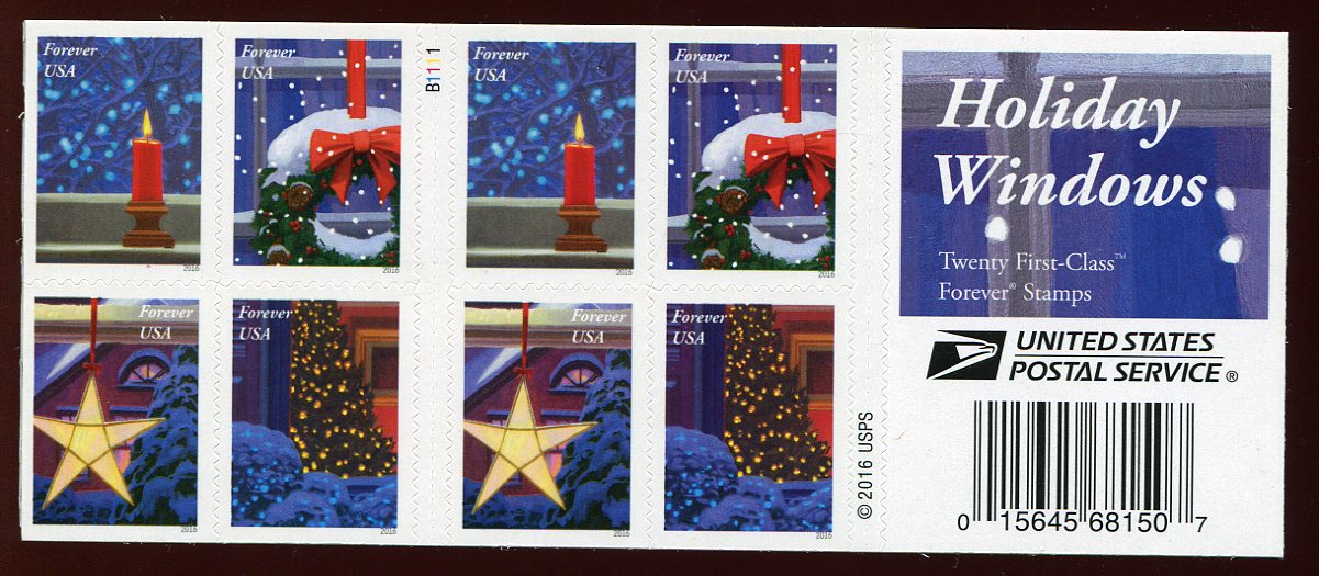 5148a Forever Holiday Window Views Double Sided Booklet of 20 #5148a