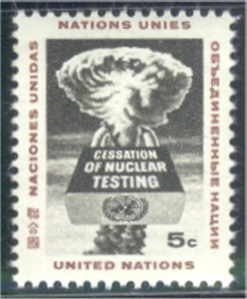 UNNY 133 5c End Nuclear Tests UN New York F-VF Mint NH #NY0133