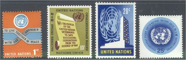 UNNY 146-49 1c-25c Definitives UN New York F-VF Mint NH #NY0146-49