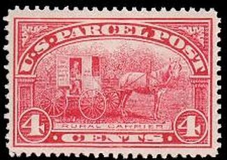 Q 4 4c Parcel Post Rural Carrier F-VF Used #q4used