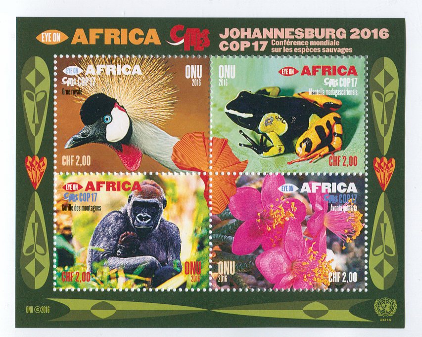 UNG 628 2.00 Fr Eye on Africa Mint Sheet of 4 #ung628sh