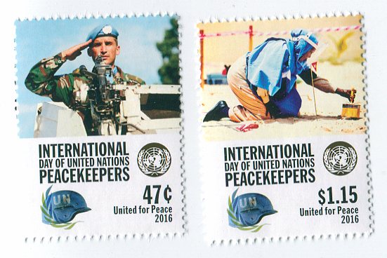 UNNY 1134-5 47c, 1.15 Int Peace Keepers Set of 2 Singles #nh1134-5pr