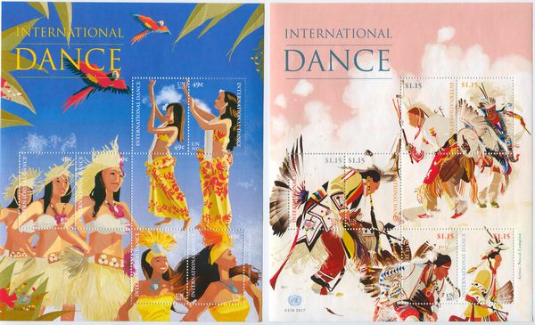 UNNY 1159-1160 49c, 1.15 Dance Miniature Sheets #unny1159-60sh