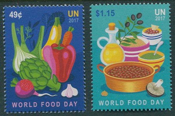 UNNY 1175-1176 48c, 1.15 World Food Day Set of 2 #unny1175-6nh
