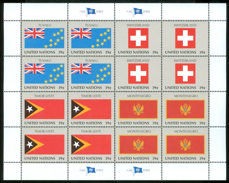 UNNY 921-4 39c Flags, Sheet of 16 #nh921sh