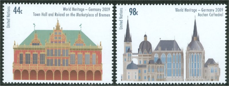 UNNY 979-80 44c, 98c World Heritage Germany #ny979-80pr