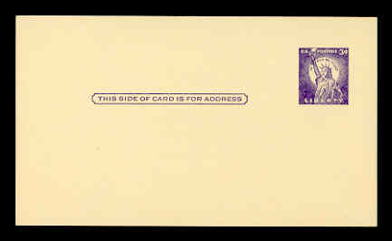 UX 46   3c Liberty F-VF Mint Postal Card #16591