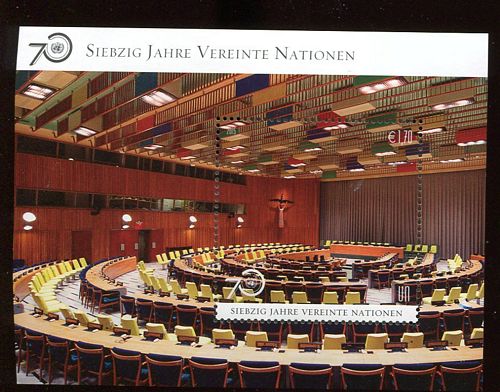 UNV 576 1.70 UN 70th Anniversary Souvenir Sheet #unv576
