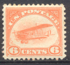 C  1 6c Biplane, Orange F-VF Used #c1used