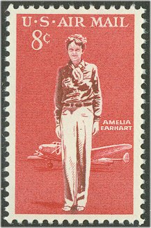 C 68 8c Amelia Earhart F-VF Mint NH Plate Block of 4 #c68pb