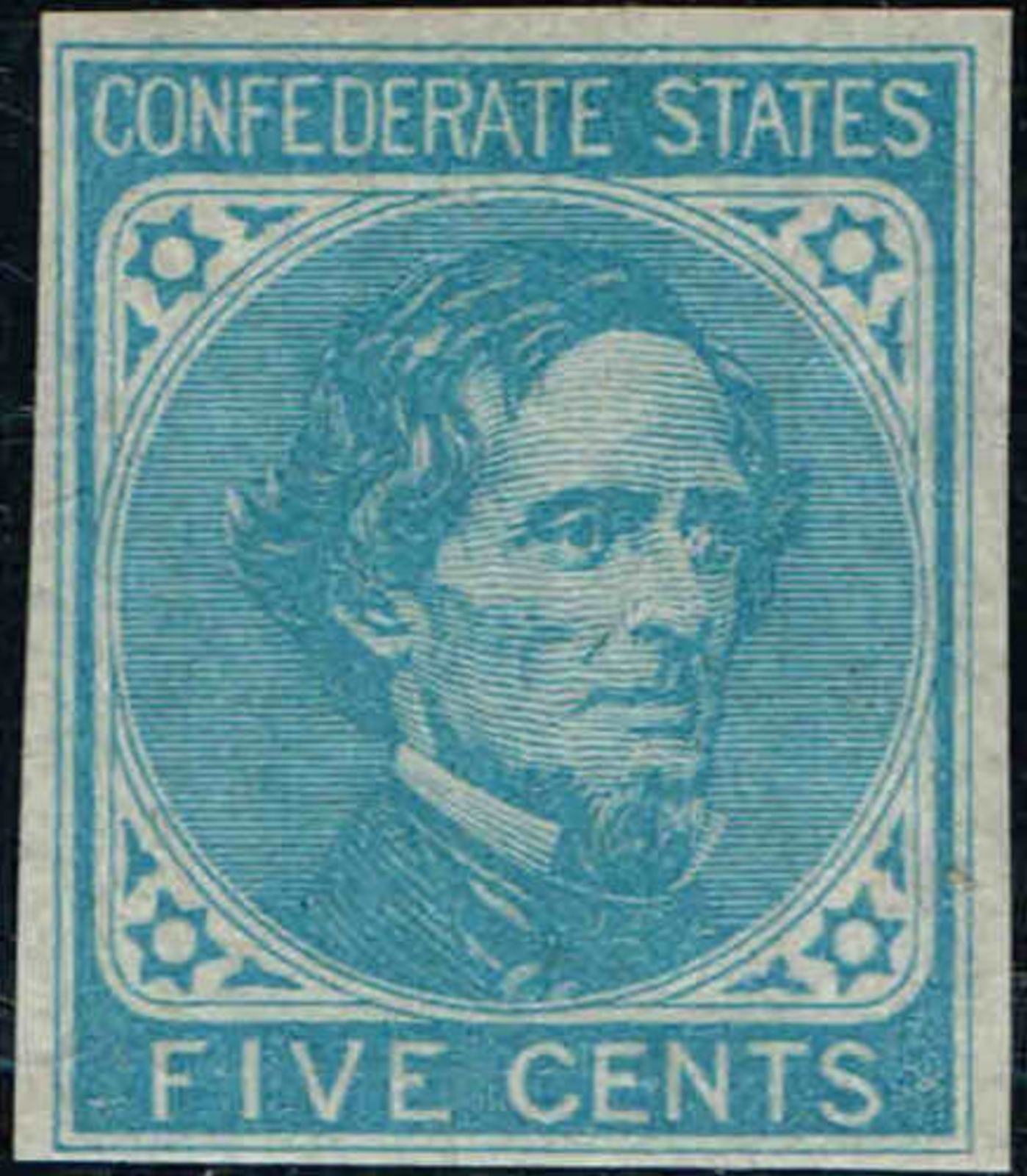 Confederate States of America #6  5c Light Blue  F-VF Unused   #CSA006_og