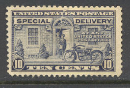 E12 10c Special Delivery New Design, Flat Plate F-VF Mint NH #e12nh