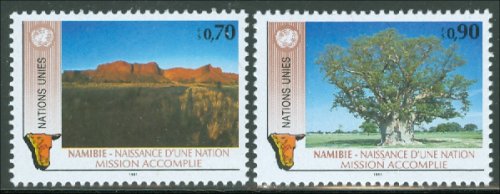 UNG 199-200  70c, 90c Namibia UN Geneva MI Blocks #ung199mi