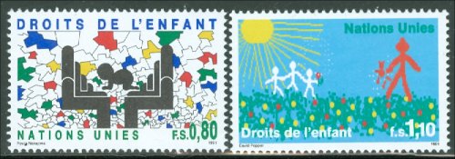 UNG 203-4   80c, 1.10 Fr. Childs Rights UN Geneva Mint NH #UNG203-4