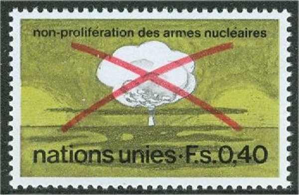 UNG 23    40c No Nuclear Weapons Inscrip Block #ung23ib
