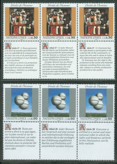 UNG 234-5   Mini sheets of 12 * UN Geneva Mint NH #UNG234-5sh